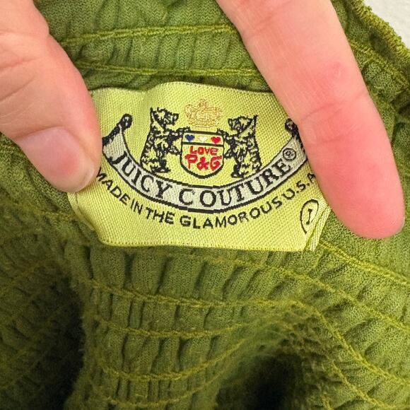 Juicy Couture Vintage Y2K 2002 Velour Velvet Smocked Tube Halter Dress Large - Picture 4 of 5